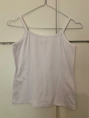 White camisole one size new, elastic