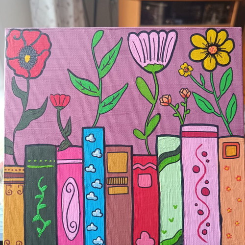 Small painting new, decorative 20x20 cm
