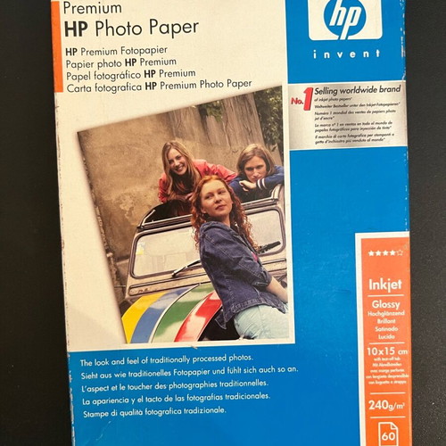 HP photo paper 10x15 like new, 51 sheets