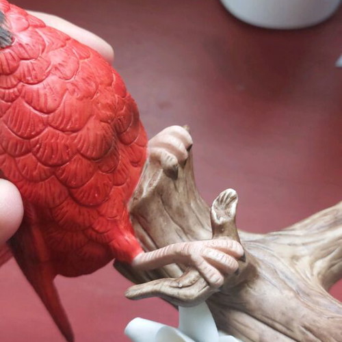 Lefton Decorative Bird Red Cardinal new with base