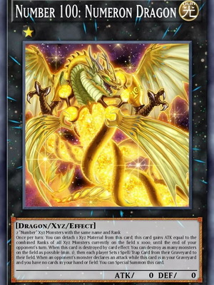 Yu-Gi-Oh Number 100: Numeron Dragon Holo RA01-EN039 like new, Super Rare 1st Edition