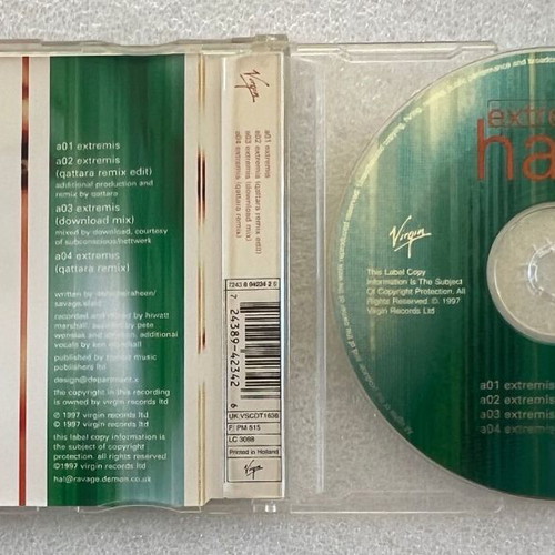 Hal featuring Gillian Anderson Extremis 4-trk CD single used