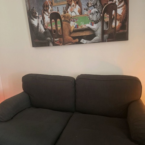 IKEA STOCKSUND two-seater sofa like new in dark green