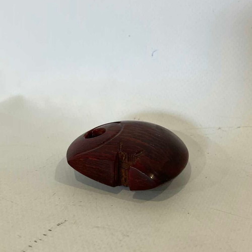 Vintage Japanese wooden netsuke elephant 5x5
