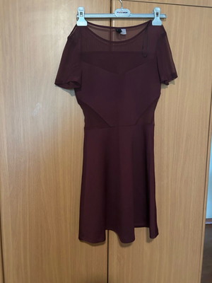 Mini short dress H&M new, burgundy, size M