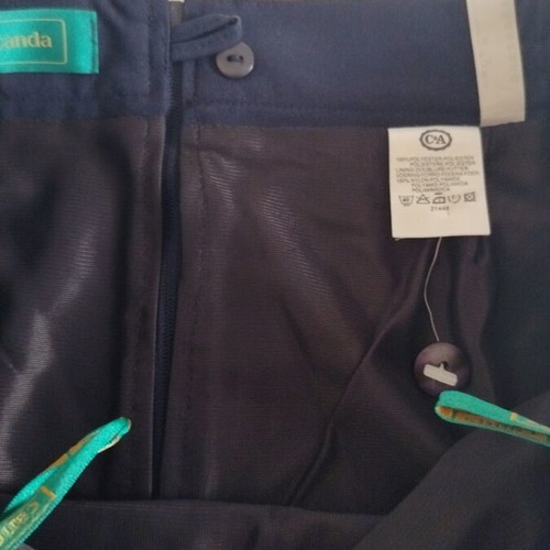 Women's skirt new, dark blue with zipper and front and back slit