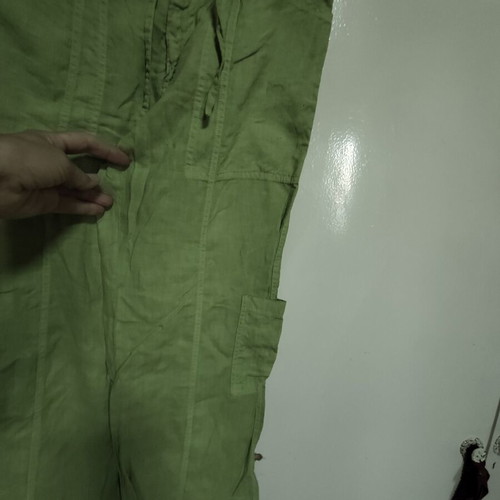 Women's linen pants used, size M, green