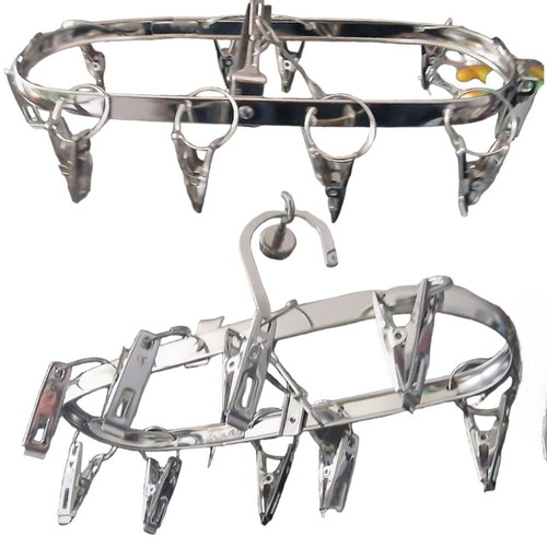 Inox hanger 10 positions new with clips