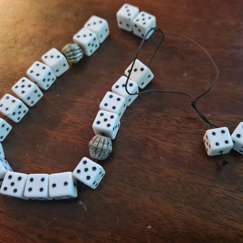 Worry beads with dice like new