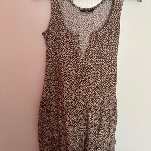 H&M long leopard dress like new