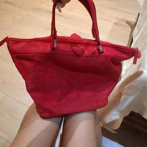 Clarins shoulder bag red like new