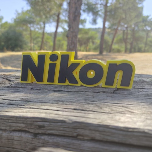 Nikon 3D logo stand decorative, new