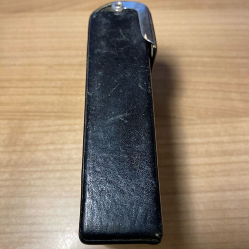 Collectible black leather cigarette case from 1970-80 like new
