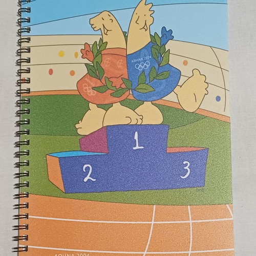Notebook with Athens 2004 Olympic Games mascots new