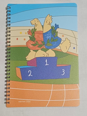 Notebook with Athens 2004 Olympic Games mascots new