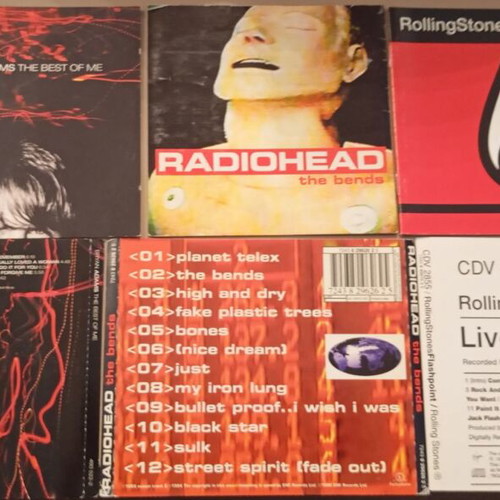 Booklets used, Radiohead, Bryan Adams, Rolling Stones pack