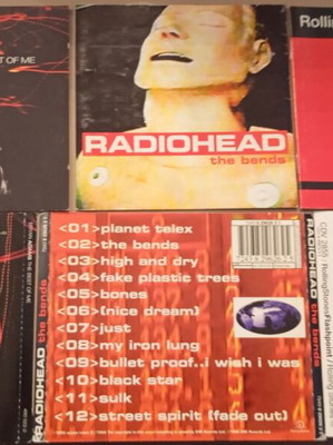 Booklets used, Radiohead, Bryan Adams, Rolling Stones pack