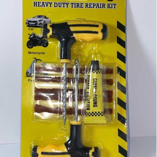 Emergency tire repair tool kit new, 7 pieces for cars and motorcycles