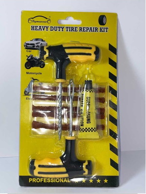 Emergency tire repair tool kit new, 7 pieces for cars and motorcycles