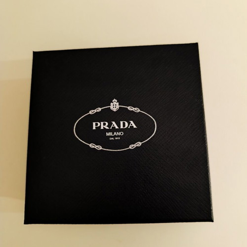 Prada luxury box with hard case and gold stamping, new