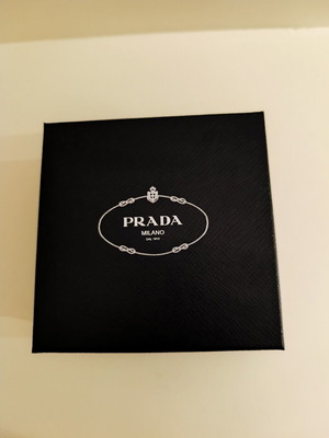 Prada luxury box with hard case and gold stamping, new