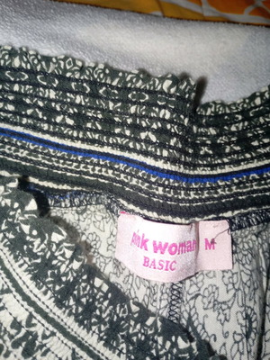 Pink Woman women's bell-bottom pants new, size M, black and gray