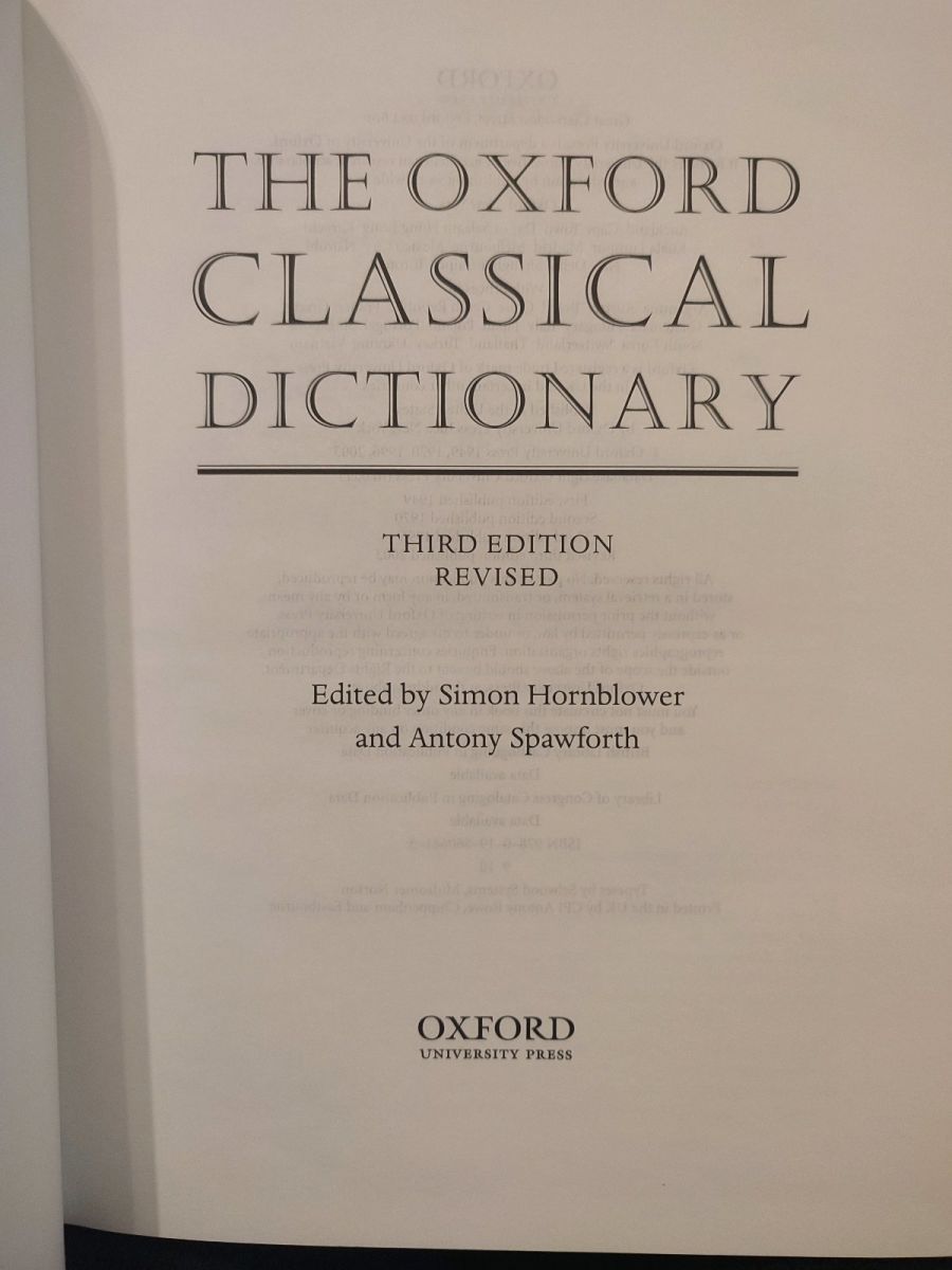 The Oxford Classical Dictionary third… - € 99,00 - Vendora.cy
