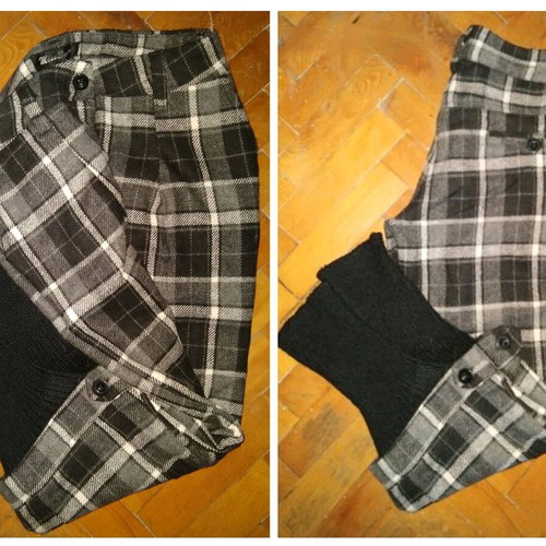 Women's checked bermuda shorts with built-in leggings used, size S/M, Alessa model