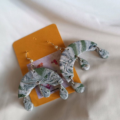 Handmade earrings new from polymer clay