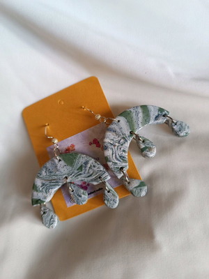 Handmade earrings new from polymer clay