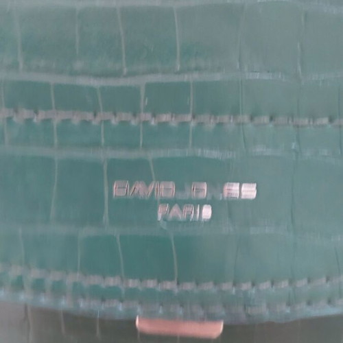David Jones green backpack used with internal pocket repair needed