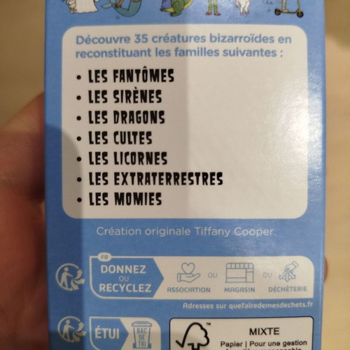 Card game for children in French new