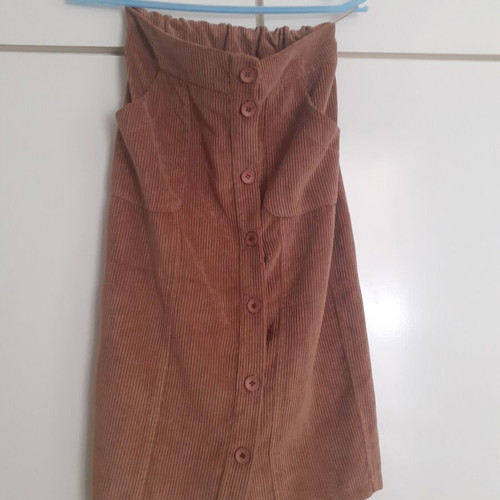 Midi corduroy skirt brown new, size M