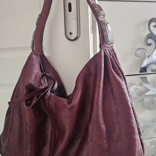 Francesco Biasia shoulder bag like new, leather, burgundy