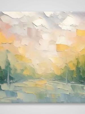 Canvas print painting 45x95cm new with wooden frame