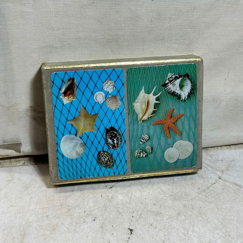 Congress Playing Cards Cel-U-Tone Finish double deck used with seashell motifs