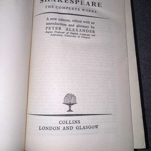 William Shakespeare The Complete Works book used, English, 1960 edition