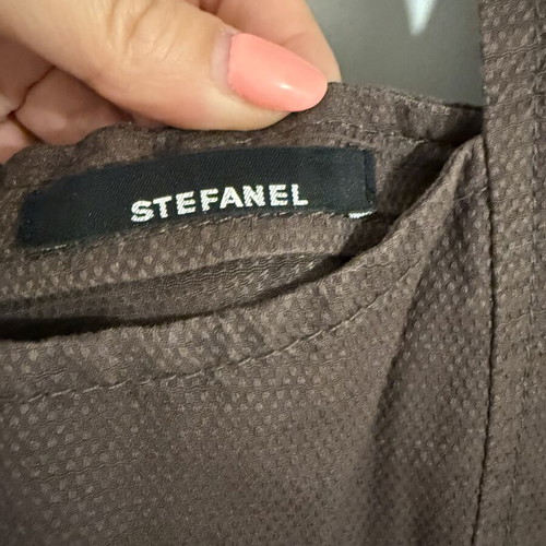 Stefanel dress like new, brown, size large, unique design