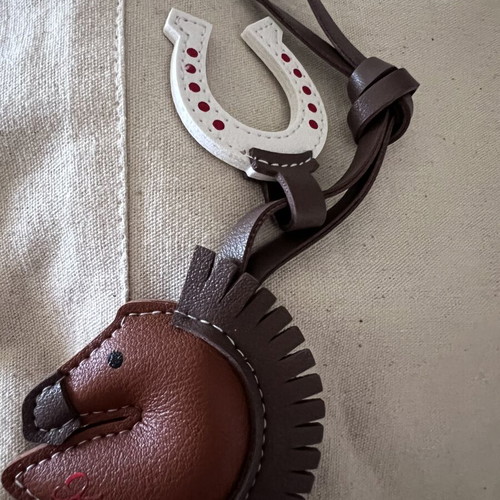 Karavan charm keychain, vegan leather