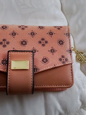 Women's wallet new pink orange with coin and card slots