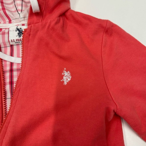 U.S. Polo Assn. hoodie for girls 6 years coral, like new