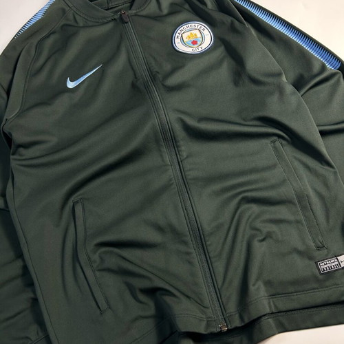 Nike Vintage Y2K Manchester City 2017-2018 Dark Green Training Jacket full zip like new
