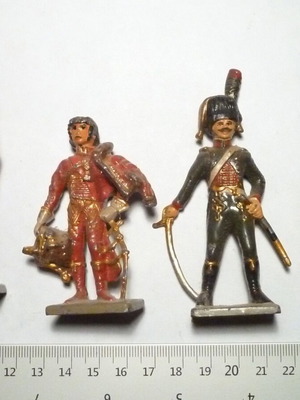 Lot of 4 old handpainted lead figures by SUPERLUX