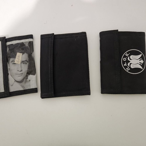 Wallets like new, set of three, black with many pockets