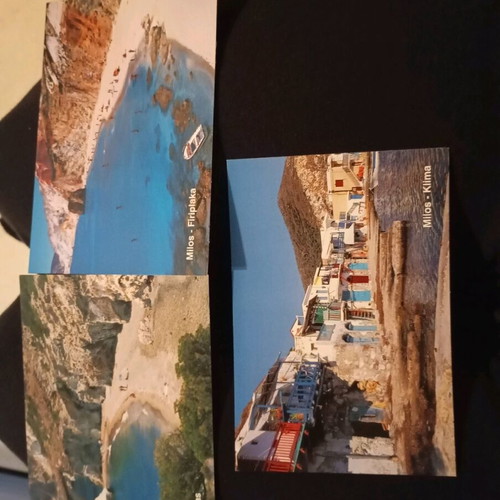 Milos postcards like new, all together