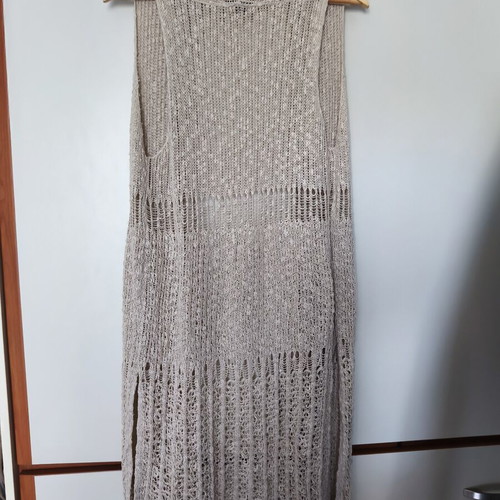 Attrattivo knitted summer vest used, beige, size S