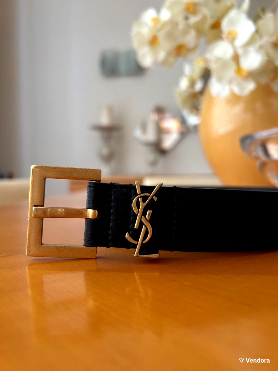Cassandre belt with square buckle in smooth leather