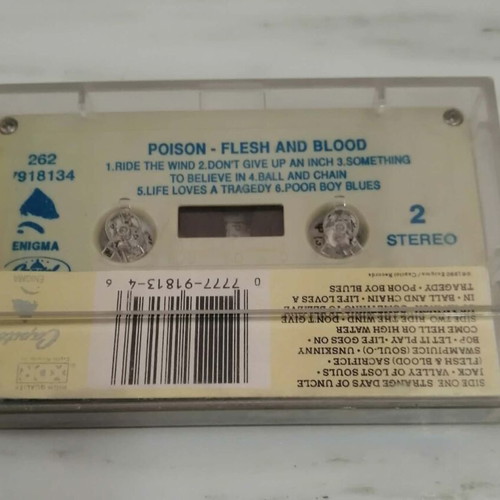 Poison Flesh & Blood 1990 cassette tape