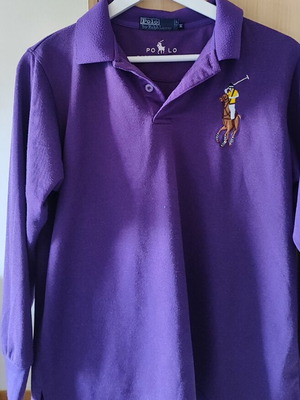 Polo Ralph Lauren Long Sleeve Shirt used, size M, purple, Big Pony