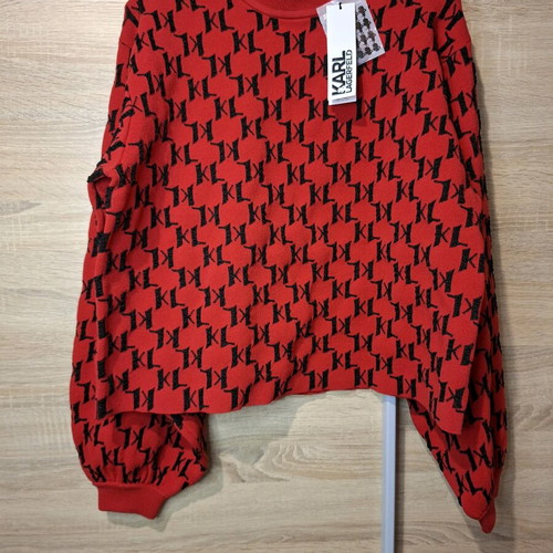 Red knitted Karl Lagerfeld sweater Large new